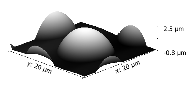 AFM picture of 140 micron microlens array